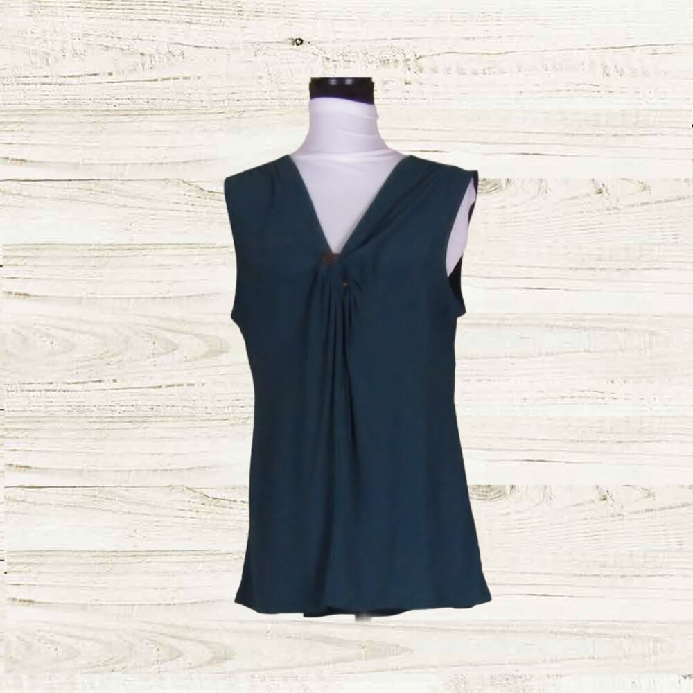 Atelier 29 size XL womens  top blouse sleeveless color dark green